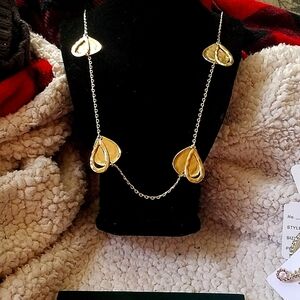 💖*Brand New* Nice Long "New York & Company" Gold Colored Necklace